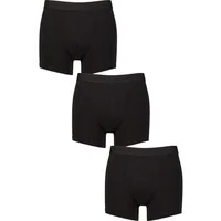 Mens 3 Pack Glenmuir Cotton and Modal Blend Trunks Black M