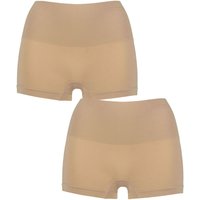 2 Pack Ambra Seamless Smoothies Shorties Rose 14 16 UK