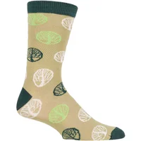 1 Pair Green Tree of Life Fair Trade Bamboo Socks Unisex 7-12 Mens - Shared Earth