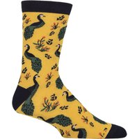 1 Pair Fair Trade Indian Inspired Bamboo Socks Peacocks 7