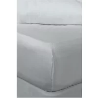 Lazy Panda 300 Thread Count Bamboo Fitted Sheet Platinum Double