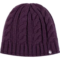 Women's 1 Pack Heat Holders 4.7 Tog Heatweaver Yarn Hat Dark Purple One Size