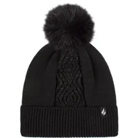 Women's 1 Pack SOCKSHOP Heat Holders Kiruna Centre Cable Hat Black One Size