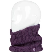 Women's 1 Pack Heat Holders 3.5 Tog Heatweaver Yarn Neck Warmer Dark Purple One Size