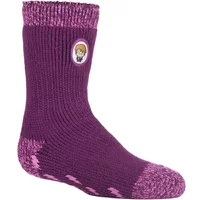 1 Pair Cerise Harry Potter Thermal Socks with Grips Kids Unisex 9-12 Kids (3-8 Years) - Heat Holders