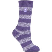 1 Pair SOCKSHOP 2.3 TOG Patterned Thermal Socks Tuscany Chunky Stripe Mulberry Purple 4 8