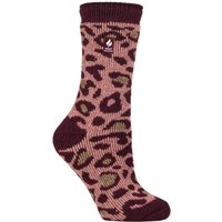 1 Pair SOCKSHOP 2.3 TOG Patterned Thermal Socks Animal Print Cabernet Muted 4 8