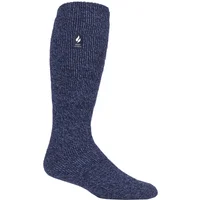 Mens 1 Pair SOCKSHOP Long Heat Holders 2.3 TOG Thermal Socks Denim L 6-11