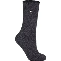 Women's 1 Pair SOCKSHOP Heat Holders 2.9 TOG Merino Wool Socks Black 4-8 Ladies