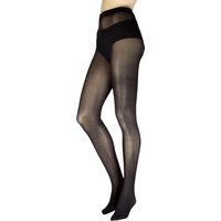 1 Pair Lurex Backseam Tights Black Gold S M