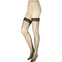 2 Pair 24 7 15 Denier Lace Top Hold Up Barely S