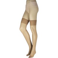 2 Pair 24 7 15 Denier Stocking Champagne Large