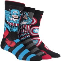 3 Pair Marvel Captain America Mix Cotton Socks 6 11 &