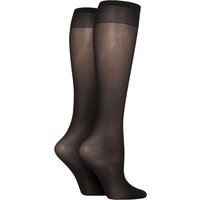 2 Pair 15 Denier Plus Knee Highs One