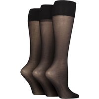 3 Pair 15 Denier Sheer Knee Highs One