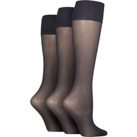 3 Pair 15 Denier Sheer Knee Highs One