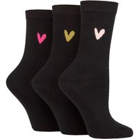 3 Pair Patterned Cotton Socks Heart 4 8