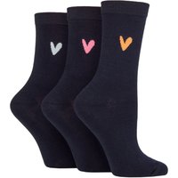 3 Pair Patterned Cotton Socks Heart 4 8
