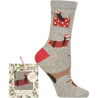 1 Pair Christmas Foliage Gift Boxed Cotton Socks Dogs 4 8