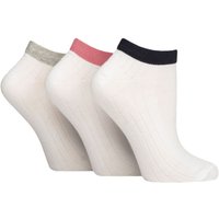 3 Pair Organic Cotton Active Trainer Contrast Top Socks One