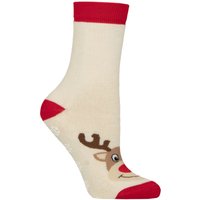 1 Pair Christmas Design Slipper Socks Reindeer One