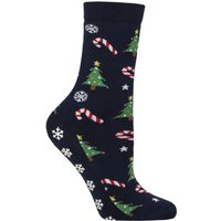1 Pair Christmas Design Slipper Socks Christmas Tree One