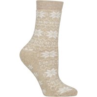 1 Pair Christmas Design Slipper Socks Fairisle One