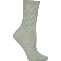 1 Pair Organic Cotton Cable Knit Socks Sage One