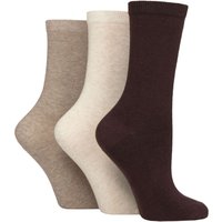 3 Pair Organic Cotton Ankle Socks Chocolate One