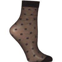 1 Pair Sparkle Spot Ankle Socks Silver One