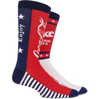 2 Pair Stars Stripes True Socks Red Blue