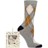 1 Pair Bamboo Hanging Gift Boxed Socks Argyle 4 8