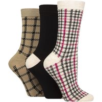 3 Pair Glenmuir Patterned Bamboo Socks Classic Tartan 4 8