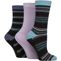 3 Pair Patterned Bamboo Socks Stripes 4 8