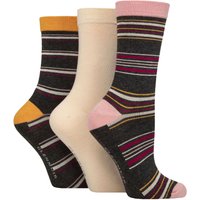 3 Pair Patterned Bamboo Socks Stripes 4 8