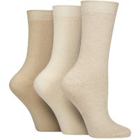 3 Pair Bamboo Leisure Socks Oatmeal 4 8