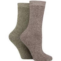 2 Pair Glenmuir Bamboo Cushioned Boot Socks Cocoa 4 8