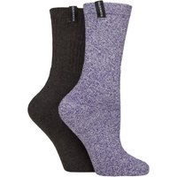 2 Pair Classic Cushioned Cotton Boot Socks Charcoal 4 8
