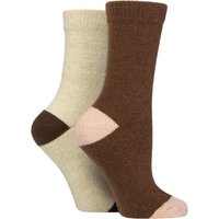2 Pair Glenmuir Soft Touch Boot Socks Cocoa 4 8