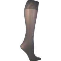 1 Pair Dark Grey Laura Microfibre Knee Highs One