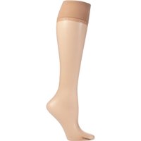 1 Pair Powder Shelina 12 Denier Ultra Transparent Knee Highs Shimmer 5.5 8