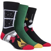 3 Pair Stockings Fireplace Christmas Inspired Socks 6 11