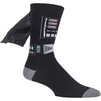 1 Pair Black Disney Star Wars Darth Vader Cape Socks Men's 11-13 Mens - Film & TV Characters