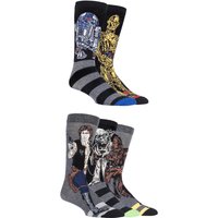 5 Pair Disney Star Wars Heroes Yoda Chewbacca C 3P0 R2 D2 Han Solo Socks 11 14 &