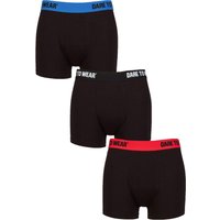 3 Pack SOCKSHOP Plain Striped Bamboo Trunks Plain Red Blue L