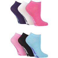 6 Pair SOCKSHOP Patterned Plain Trainer Socks Plain Mix 4 8
