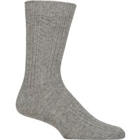 1 Pair Cashmere Merino Wool Blend Socks Light Grey 7 11