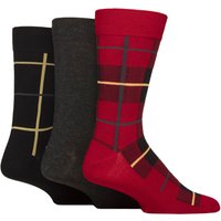 3 Pair Gift Tagged Patterned Bamboo Socks Checker 7 11