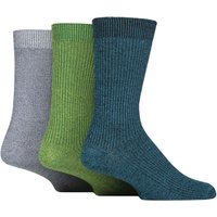 3 Pair Bamboo Leisure Socks Green 7 11