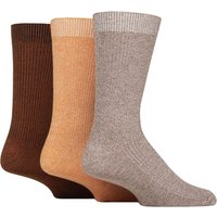3 Pair Bamboo Leisure Socks Light Brown 7 11